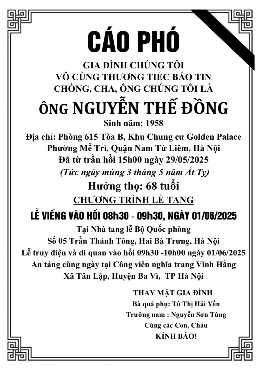 Tin[-]buồn:TS[-]Nguyễn[-]Thế[-]Đồng[-]-[-]Ủy[-]viên[-]BCH[-]Hội[-]Bảo[-]vệ[-]TN&MT[-]Việt[-]Nam[-]từ[-]trần